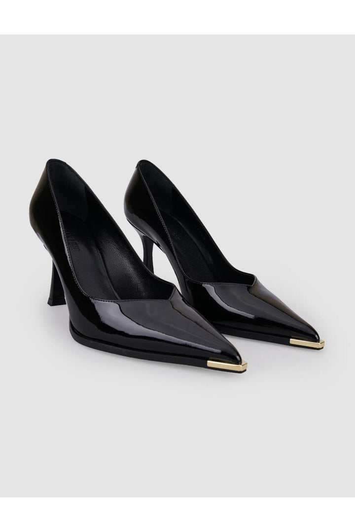 Cabani Shoes Chaussures à talons pour femmes en cuir véritable 100% verni poudre - Multicolore