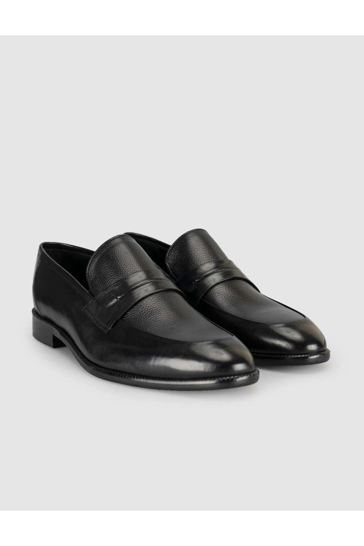 Cabani Shoes Chaussures classiques pour hommes en cuir noir premium - Multicolore