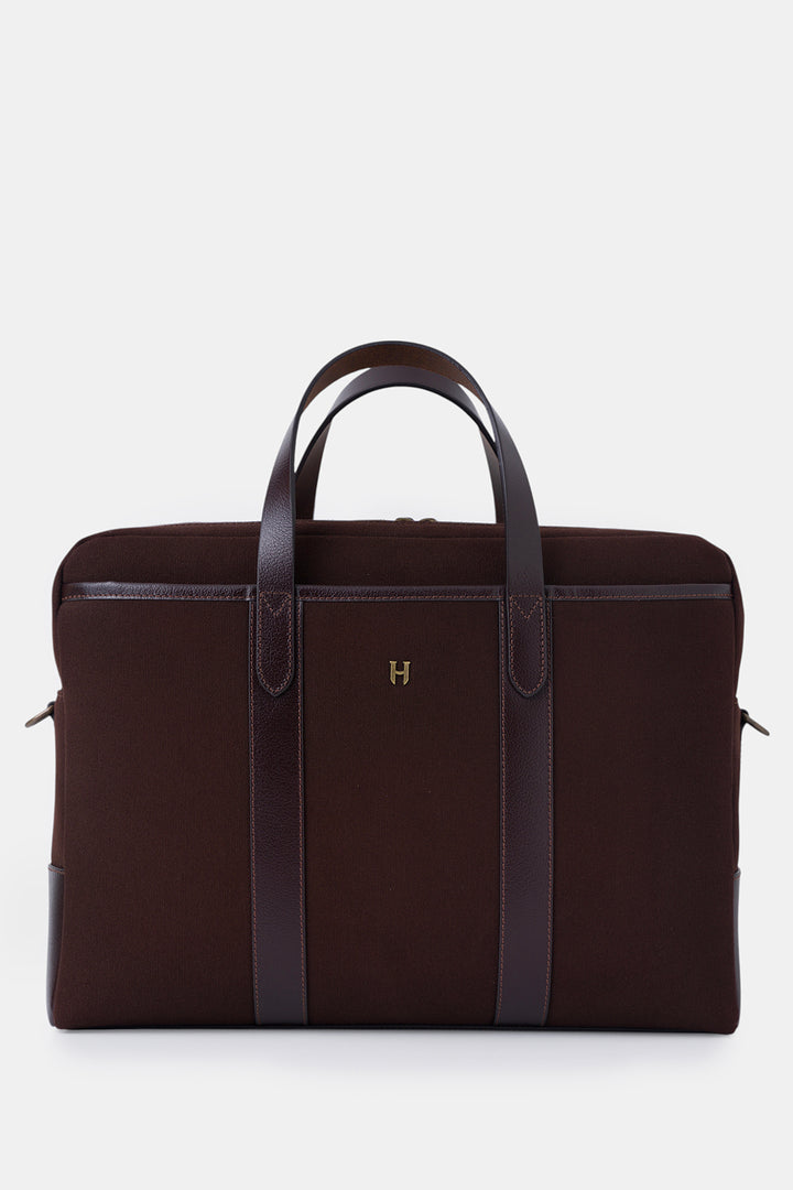 Helmbrook Sac pour ordinateur portable Benedict en cuir véritable 15,6"à deux compartiments pour homme
