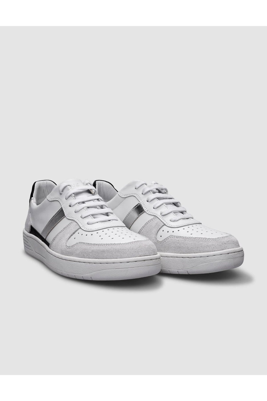 Cabani Shoes Baskets de sport pour femmes en cuir véritable 100 % blanc - Blanc