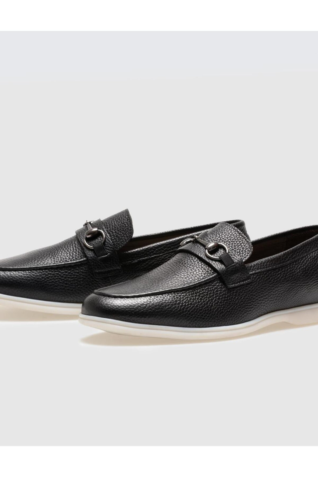 Cabani Shoes Mocassin homme en cuir véritable noir à boucle - Multicolore