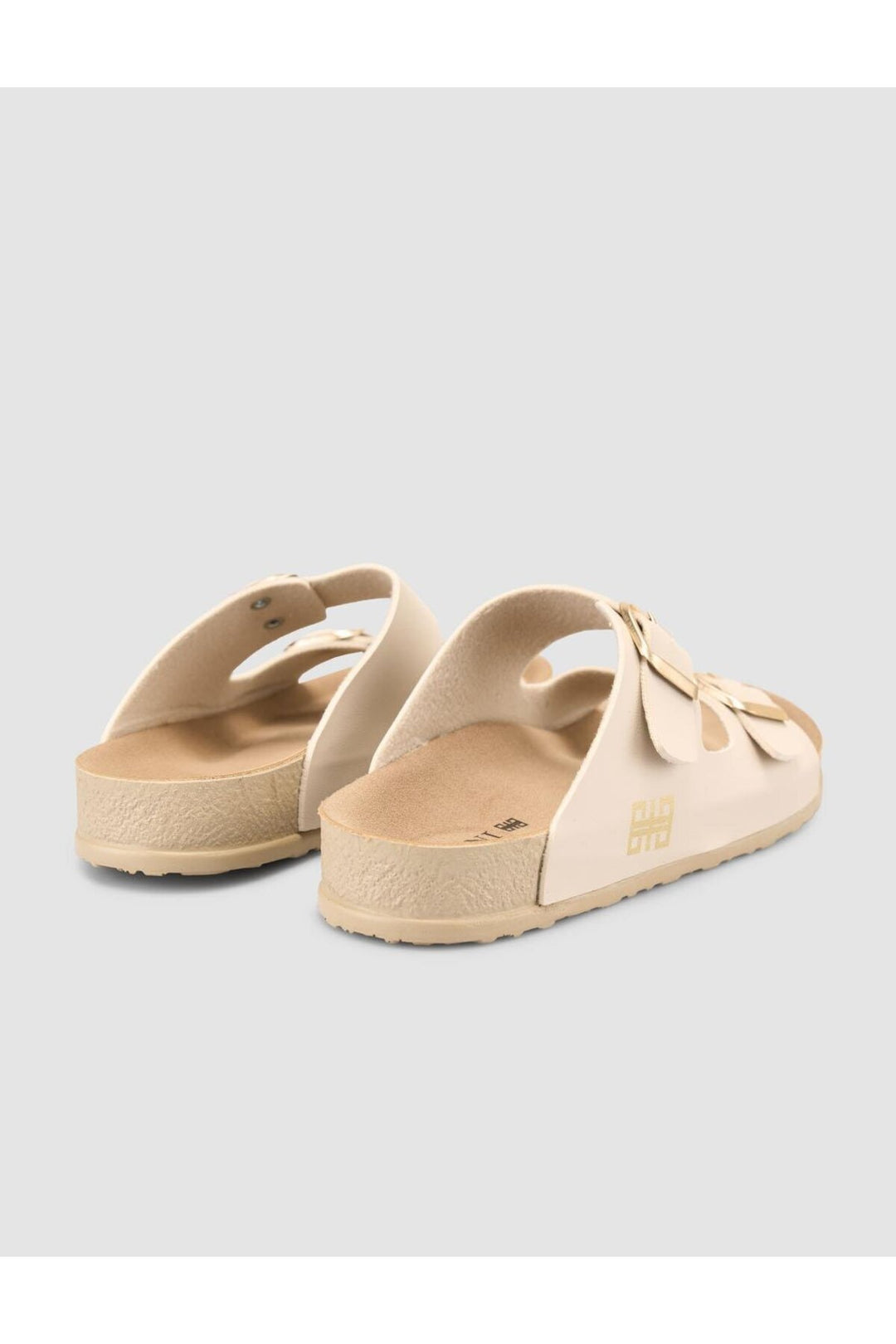Cabani Shoes Sandales femmes beige avec détail de boucle - Multicolore