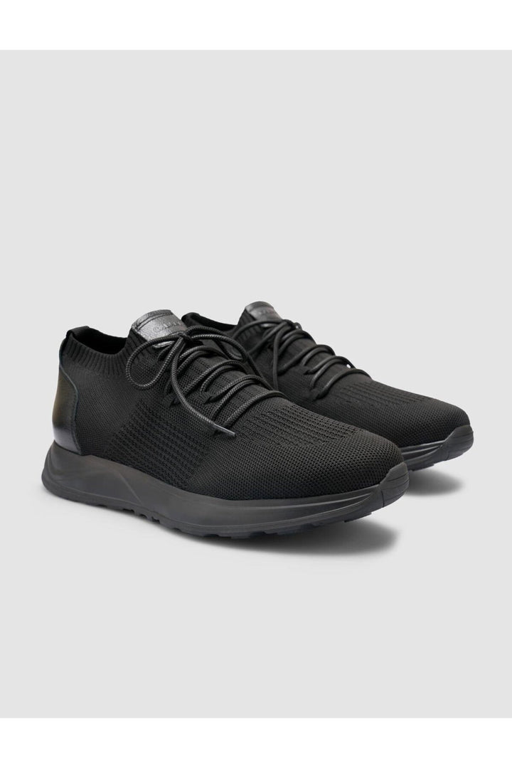 Cabani Shoes Chaussures de sport Napoli pour homme en tricot noir - Noir