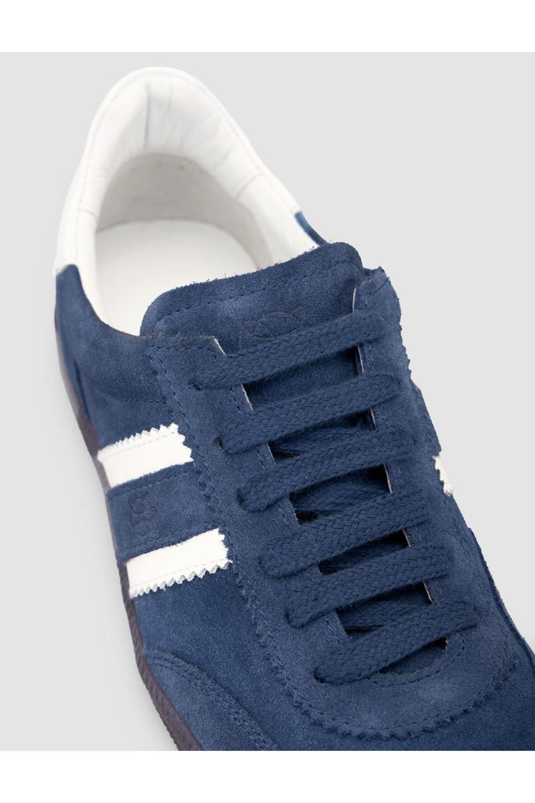 Cabani Shoes %100 Cuir Véritable Baskets Femme Bleu marine à Lacets - Bleu marine