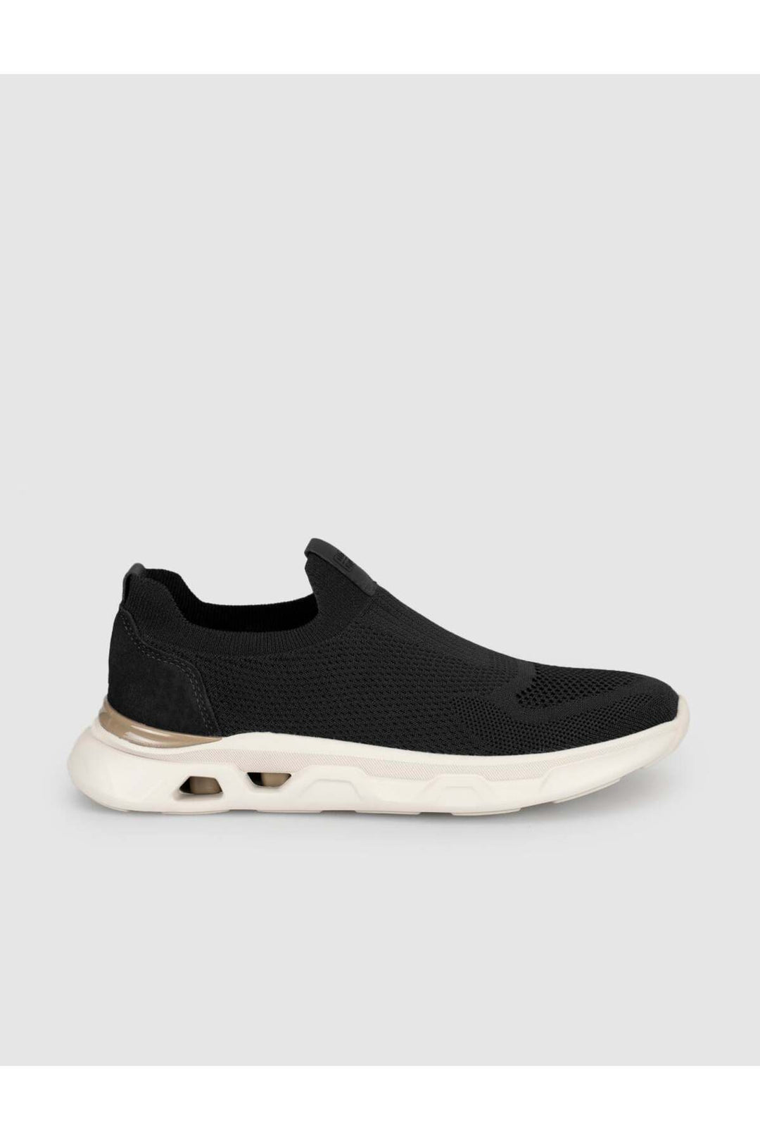 Cabani Shoes Baskets noires pour hommes à semelle haute - Multicolore
