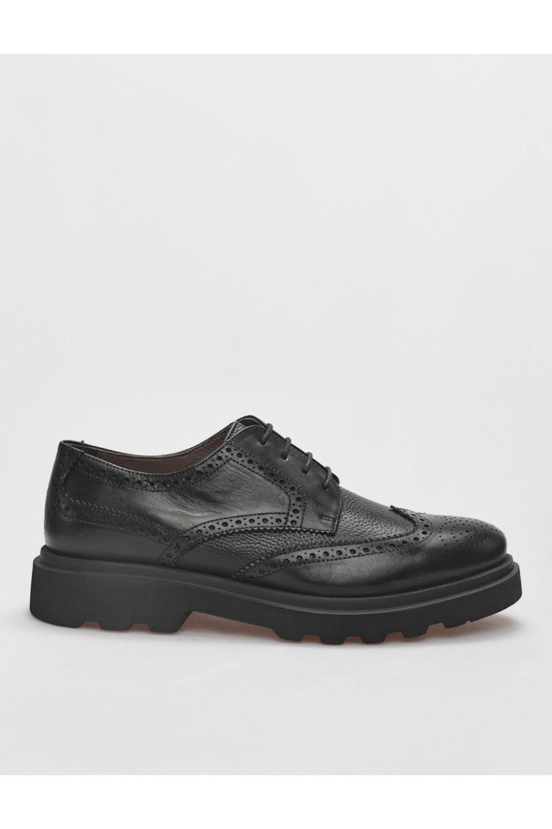Cabani Shoes Chaussures de ville pour hommes en cuir véritable noires à lacets - Noir