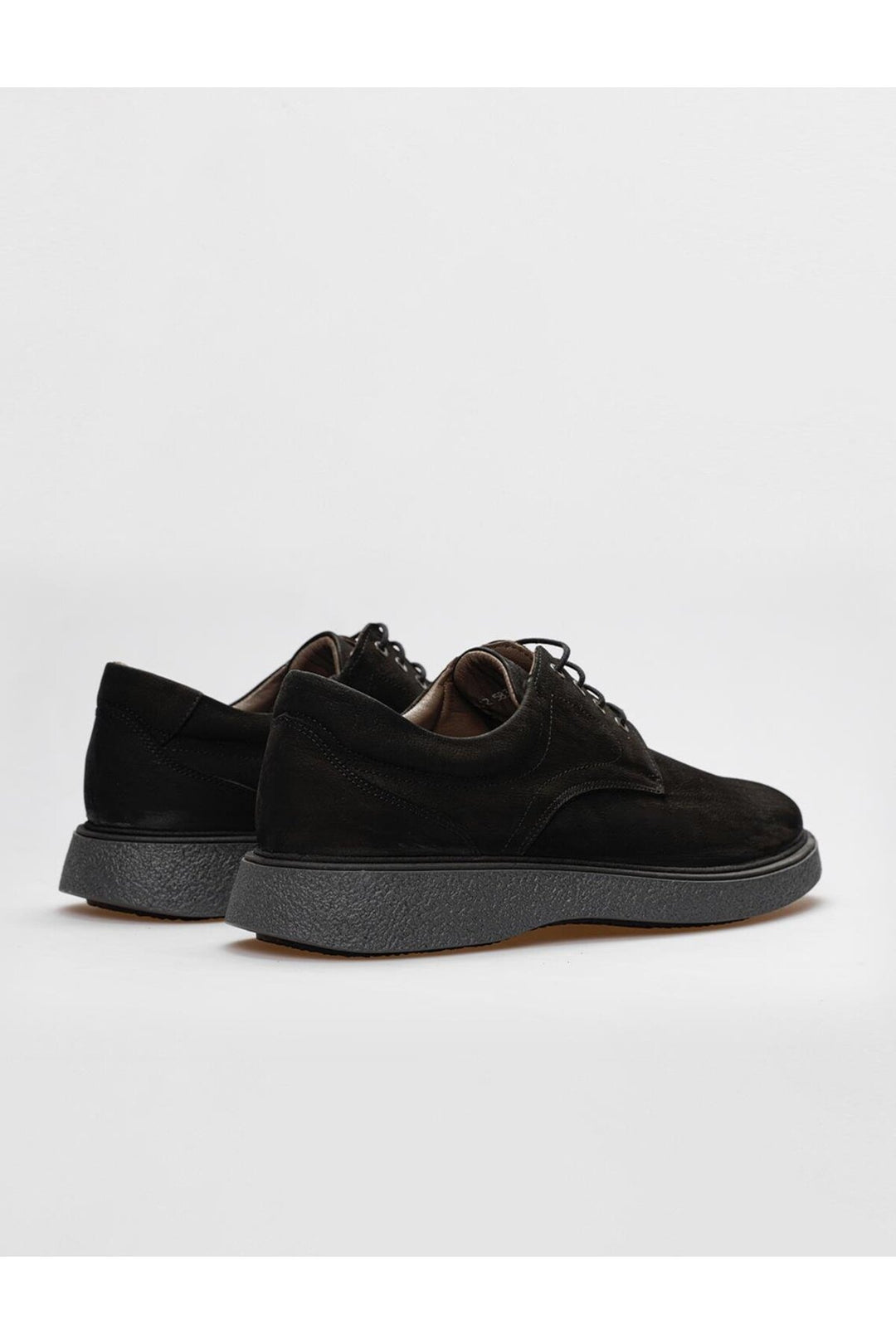 Cabani Shoes Chaussures de ville pour hommes en nubuck noir en cuir véritable avec lacets - Multicolore