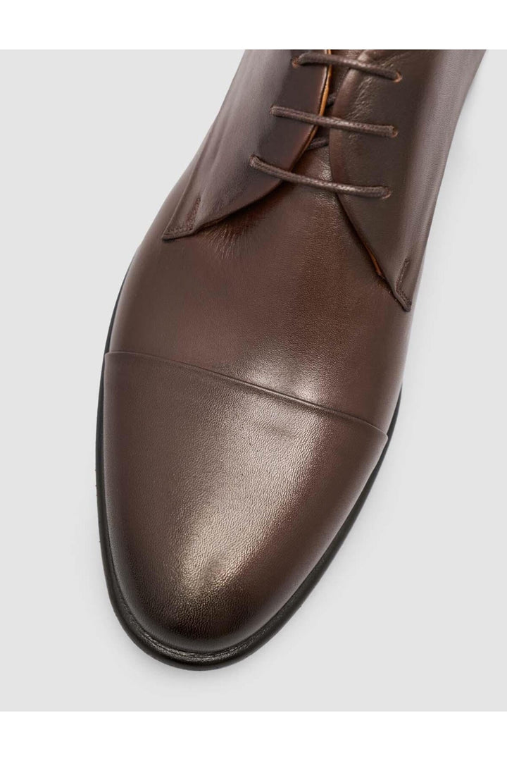 Cabani Shoes Chaussures classiques pour hommes en cuir véritable 100% marron - Marron