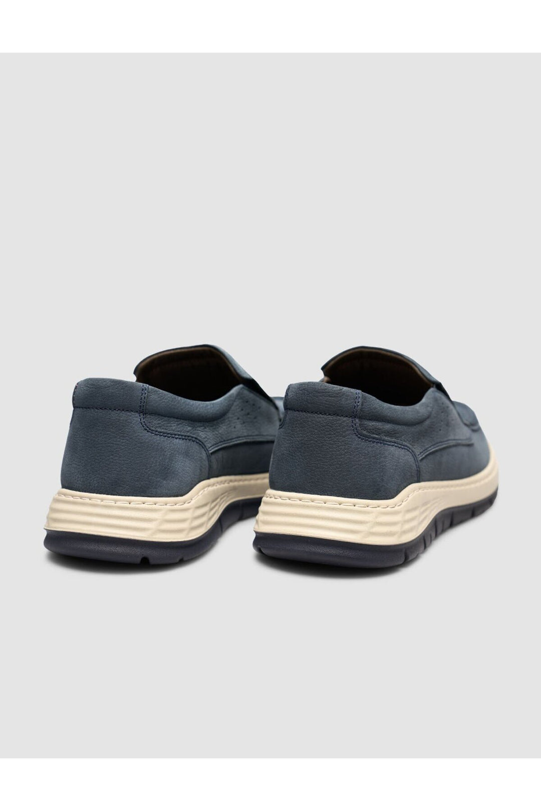 Cabani Shoes Bleu marine Cuir Véritable Chaussures Loafer pour Homme - Bleu marine