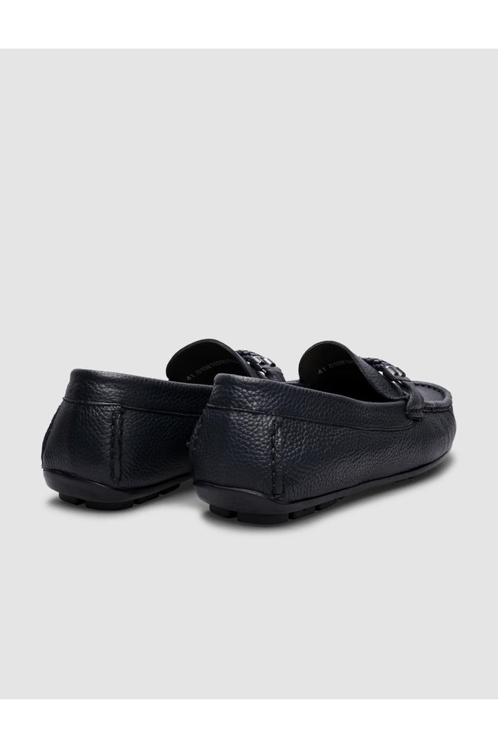 Cabani Shoes Mocassins pour hommes en cuir véritable bleu marine - Bleu marine
