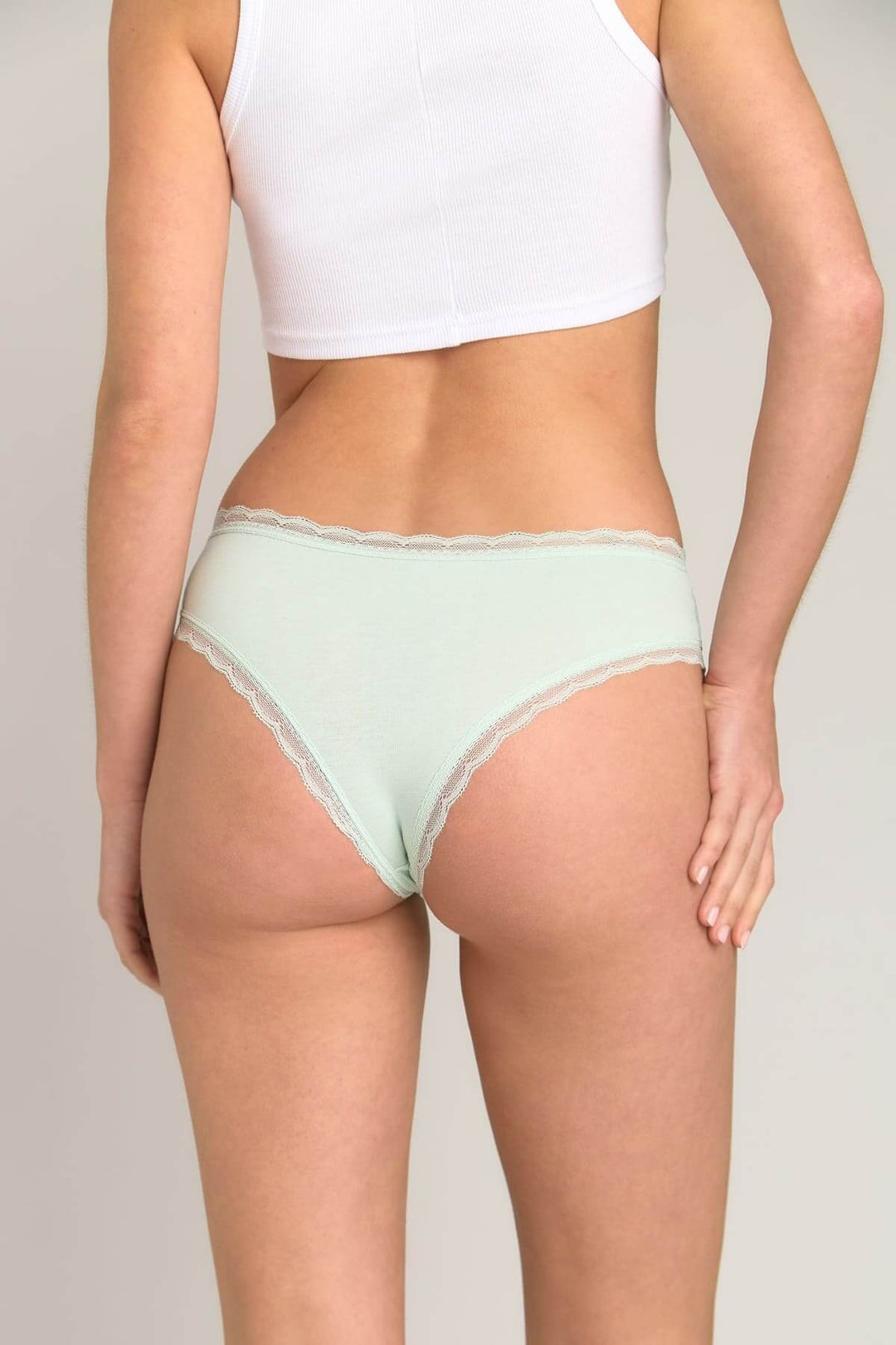 Lovely Things CHERIE Modal Karışımlı Dantelli Cheeky Külot - Açık Mavi