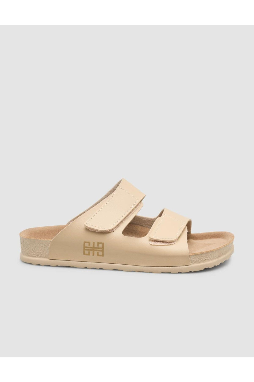Cabani Shoes Sandales beige à scratch pour femme - Multicolore