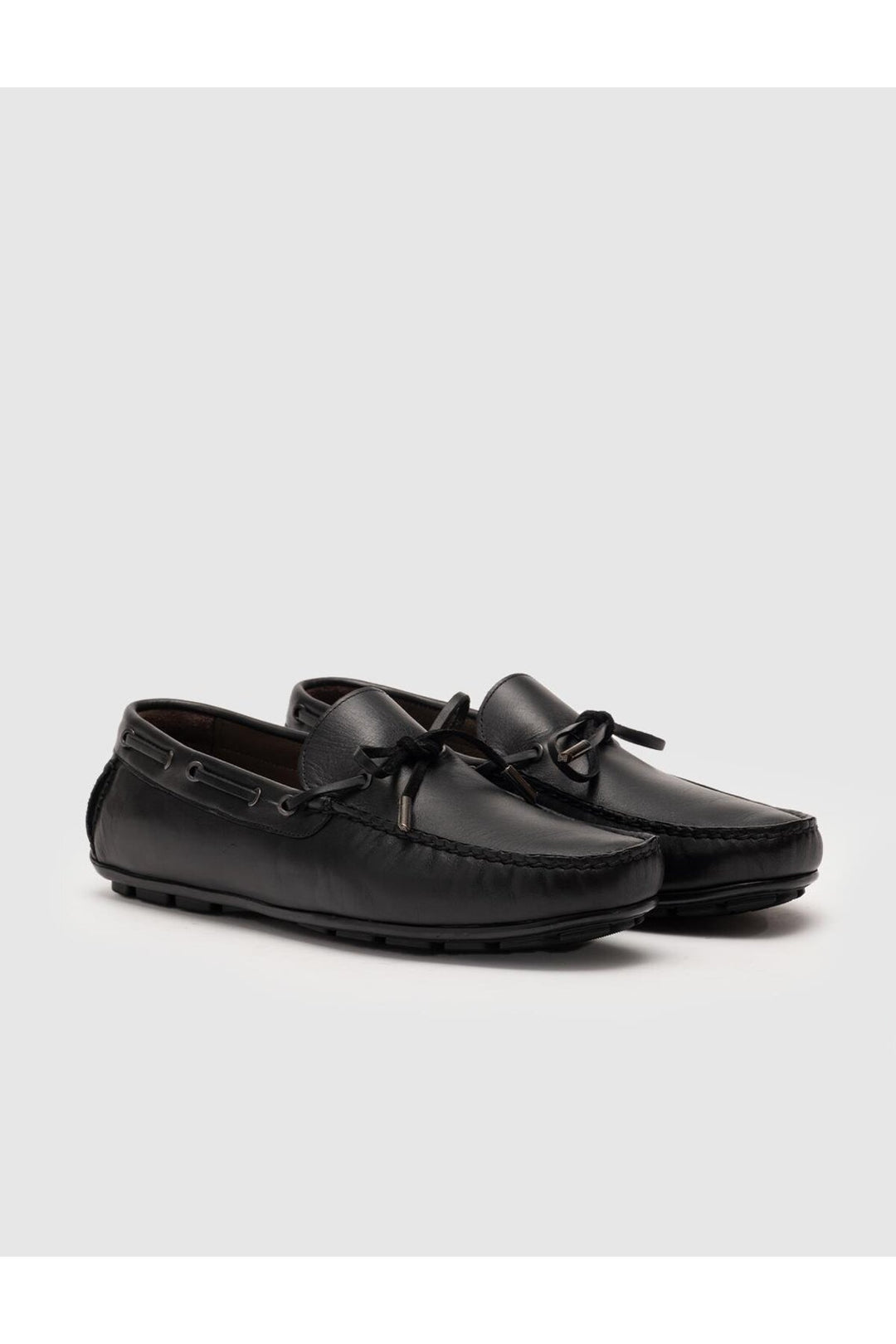 Cabani Shoes Doublure en cuir véritable noir pour homme mocassins - Noir