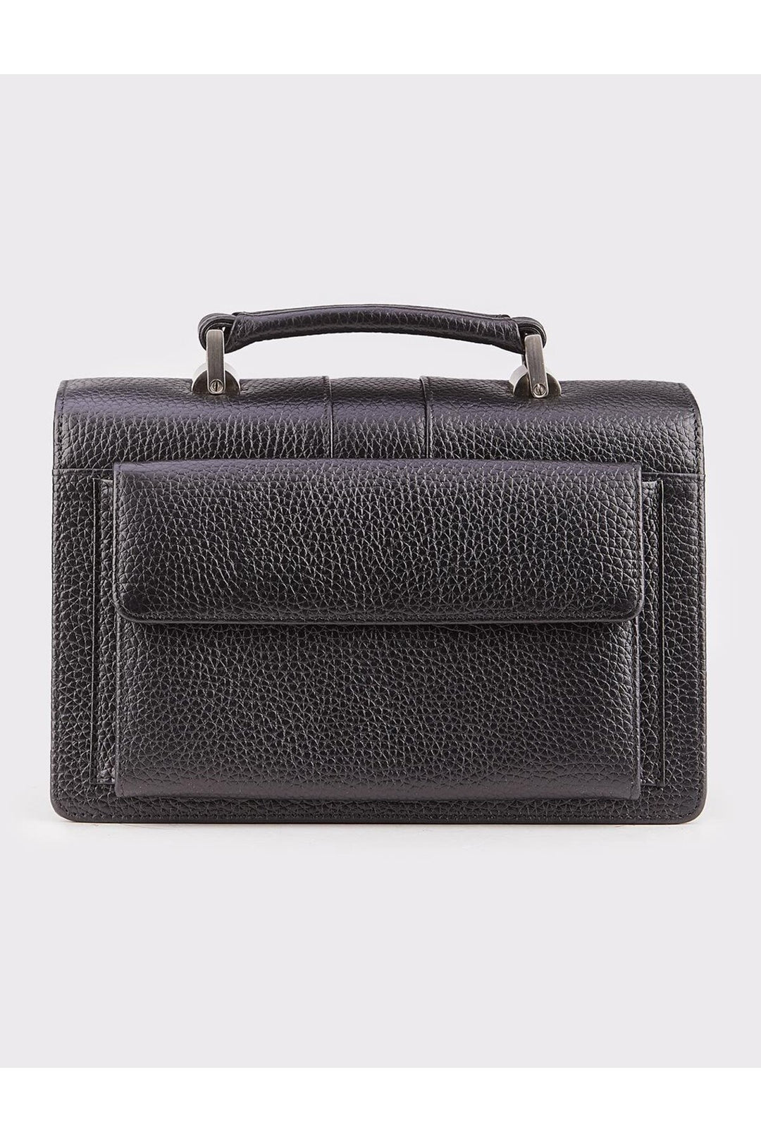 Cabani Shoes Sac en cuir véritable noir pour homme avec fermeture à pression. - Noir