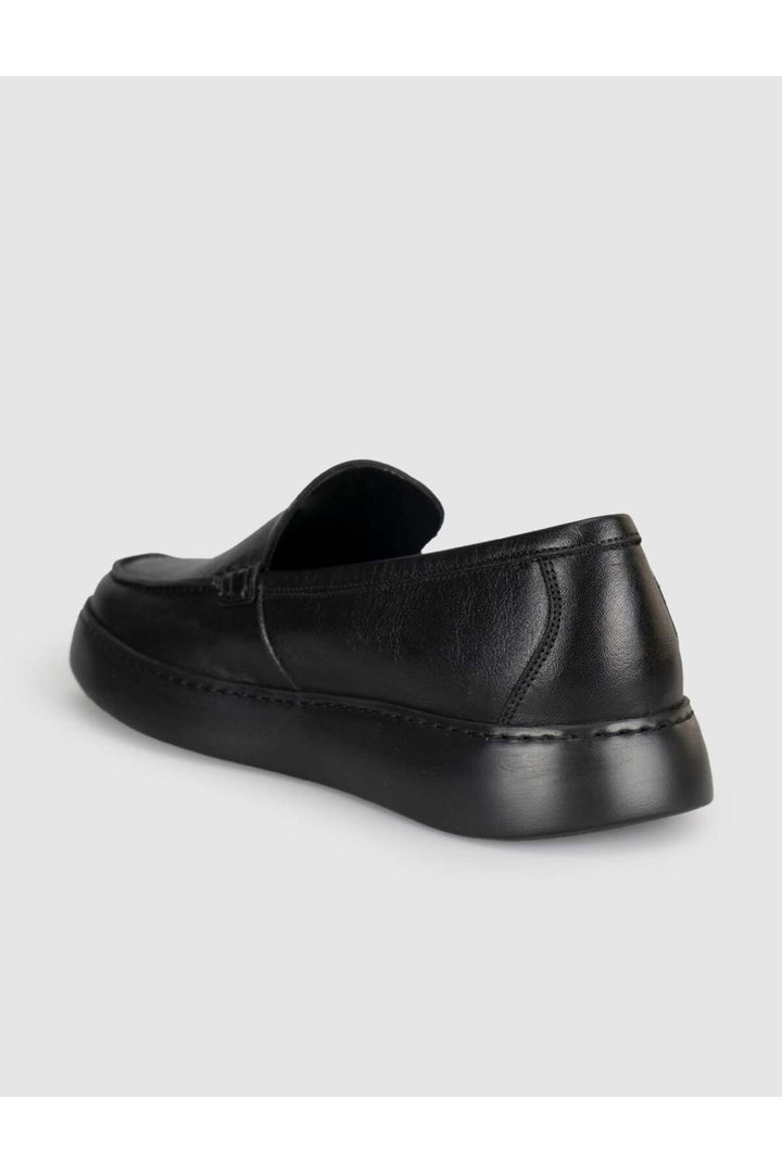 Cabani Shoes Volamo Chaussures Loafers pour Hommes en Cuir de Vachette Noir - Noir