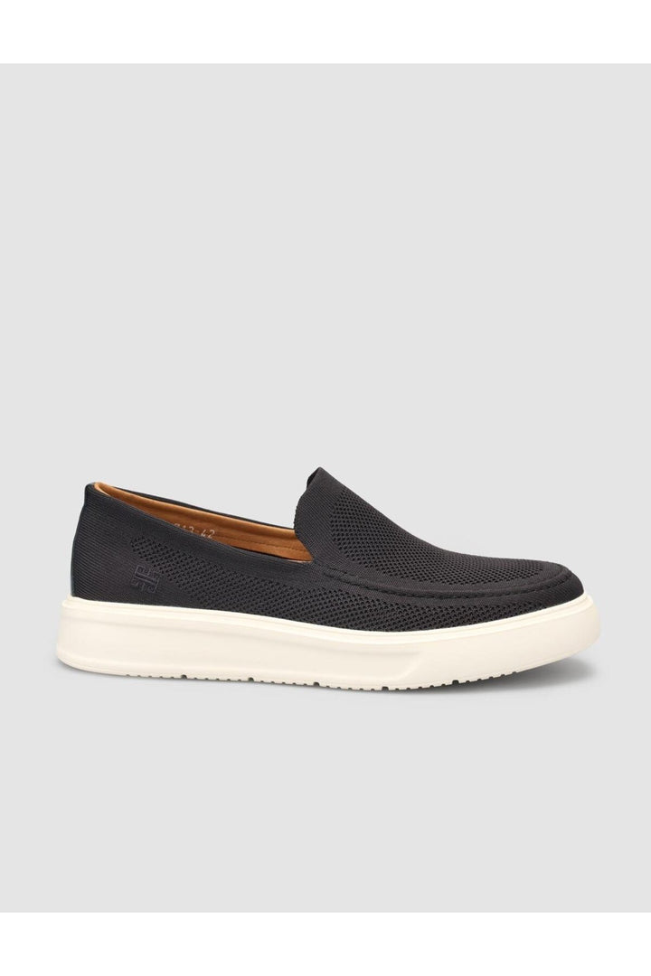 Cabani Shoes Chaussures de ville pour hommes sans lacets en tricot noires - Noir