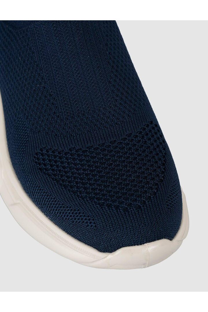 Cabani Shoes Baskets pour hommes bleu marine à semelle épaisse - Bleu marine
