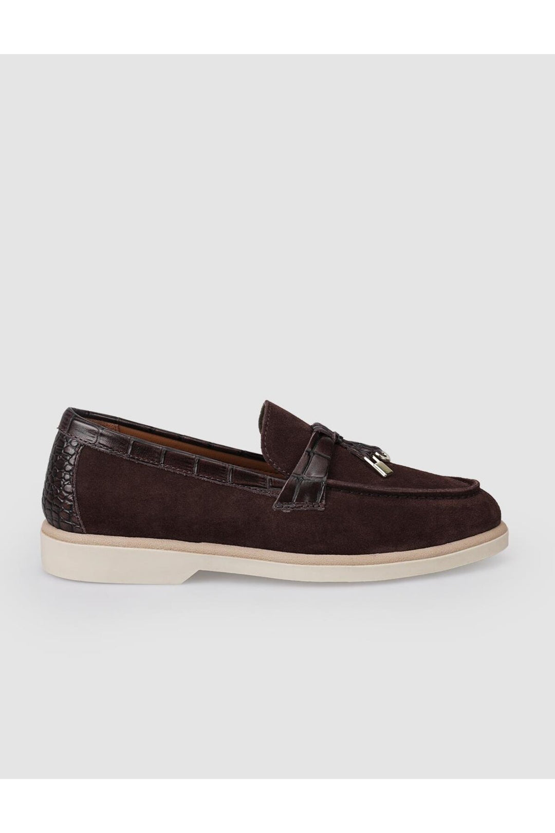 Cabani Shoes %100 Cuir véritable Mocassins en daim pour femmes marron - Marron