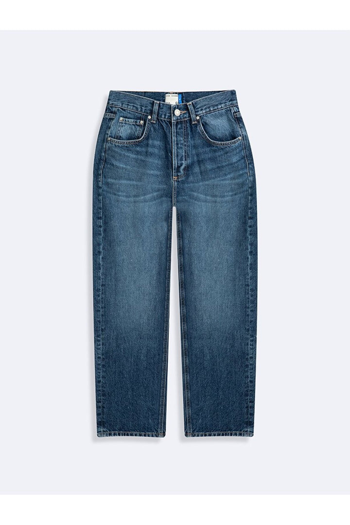 LTB Pantalon en jean bleu taille haute à jambes droites Julen