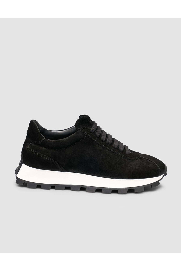 Cabani Shoes Baskets femme en cuir véritable noir - Noir