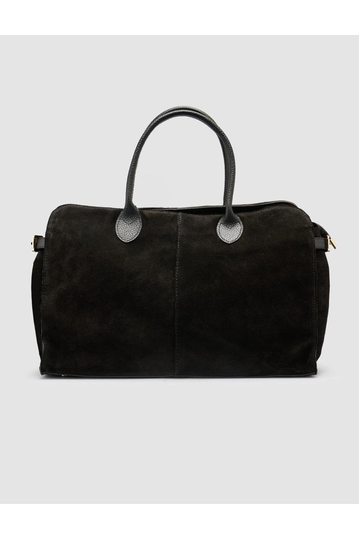 Cabani Shoes %100 Cuir véritable Sac à main en daim noir pour femme - Multicolore