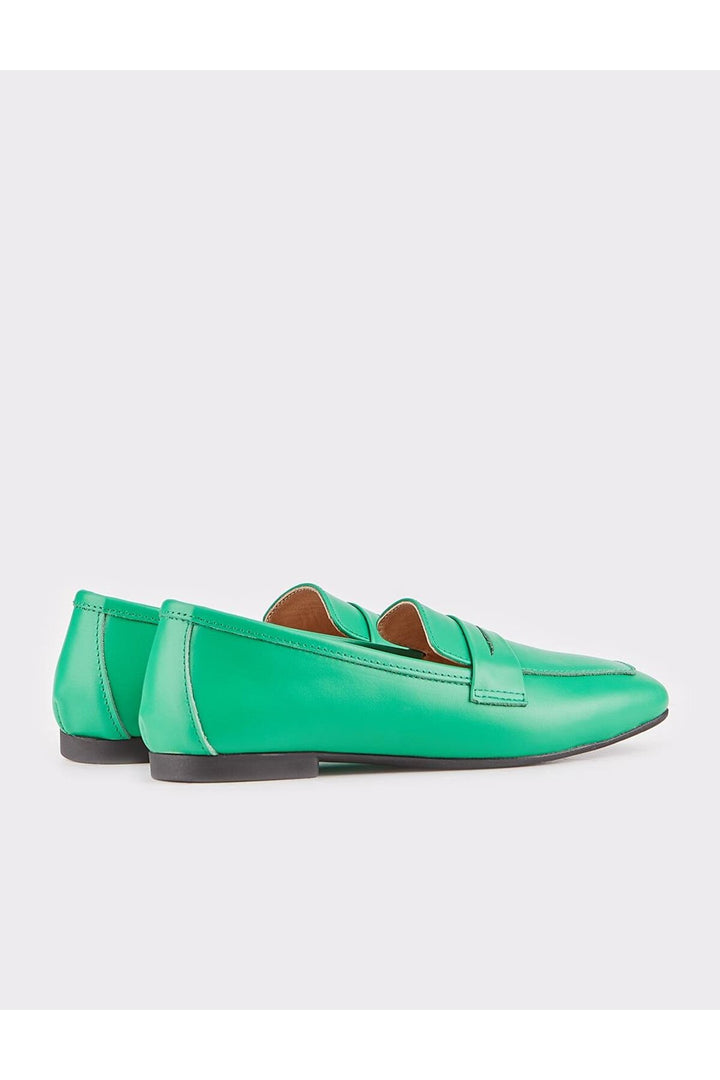 Cabani Shoes Chaussures Loafer Femme en Cuir Véritable Vert - Vert