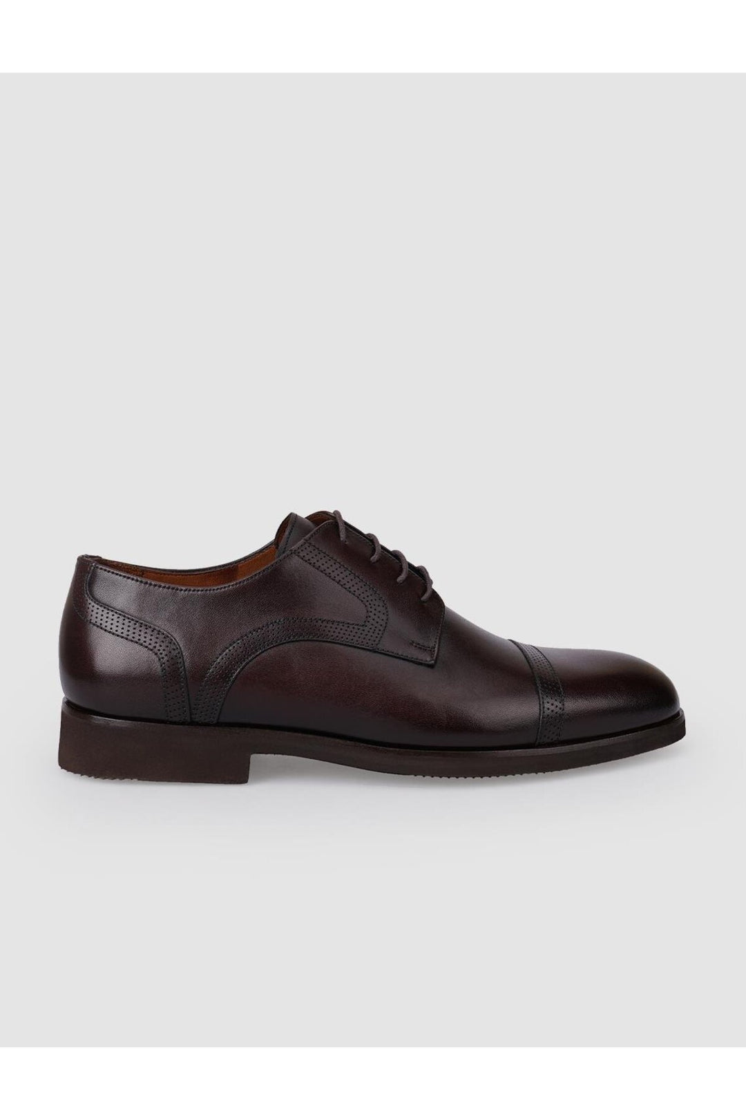 Cabani Shoes Chaussures classiques pour hommes en cuir véritable marron à lacets 100% - Marron