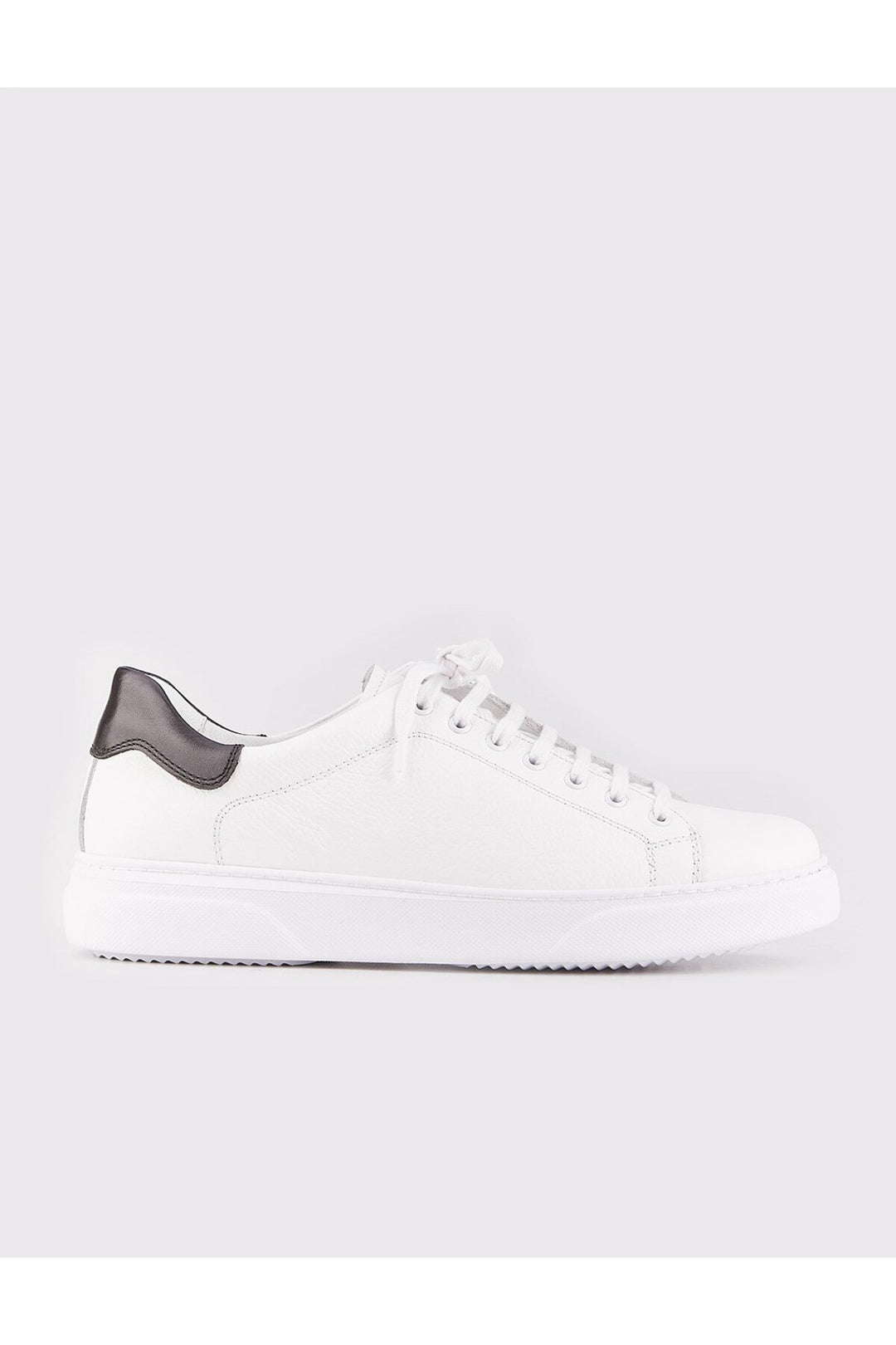 Cabani Shoes Chaussures de sport pour hommes en cuir véritable noires à lacets - Noir
