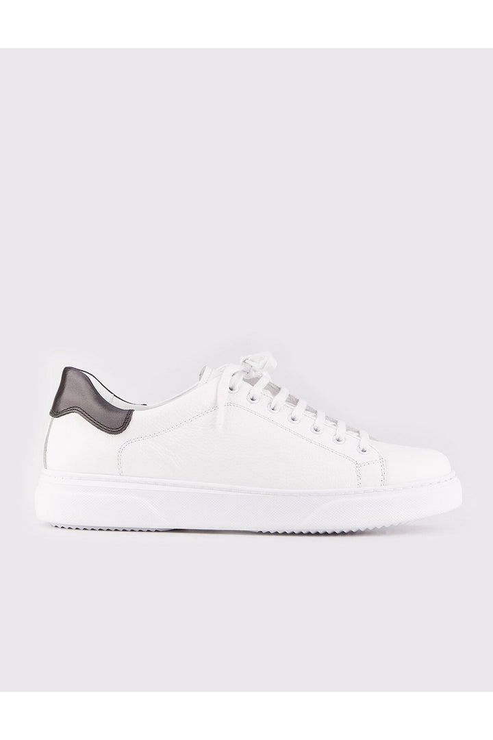 Cabani Shoes Chaussures de sport pour hommes en cuir véritable noires à lacets - Noir
