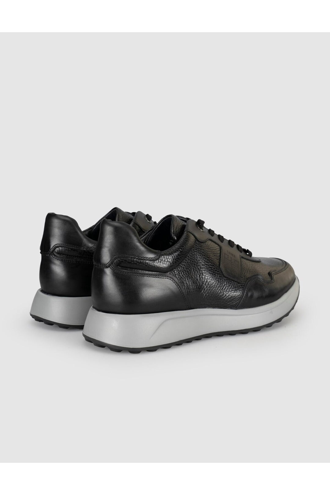 Cabani Shoes Sneakers pour homme en cuir véritable noir - Multicolore