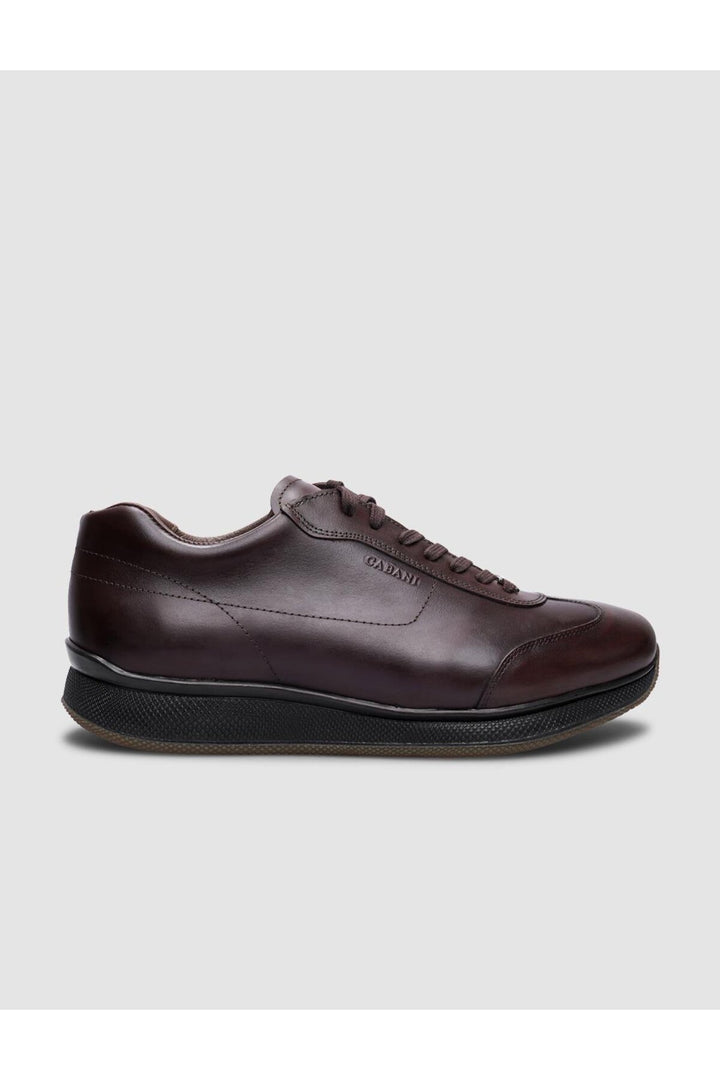 Cabani Shoes %100 Cuir Véritable Chaussures de Sport pour Hommes à Lacets Marron - Marron