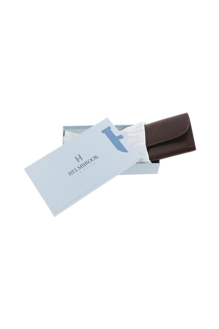 helmbrook Femme Cuir Véritable Grand Portefeuille Fermeture Éclair RFID Protégé Charlotte Café
