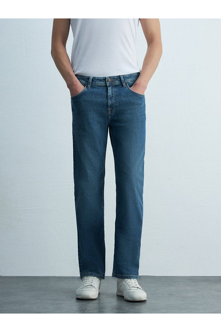 LTB Pantalon en jean à taille moyenne uni Paul P