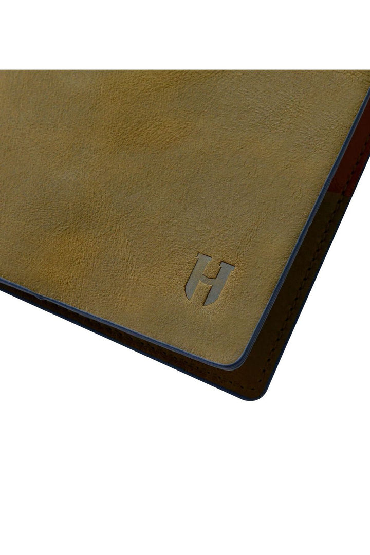 helmbrook Portefeuille en cuir véritable pour homme Slim Design Multi-Bay RFID Protected Eldridge Khaki Plus