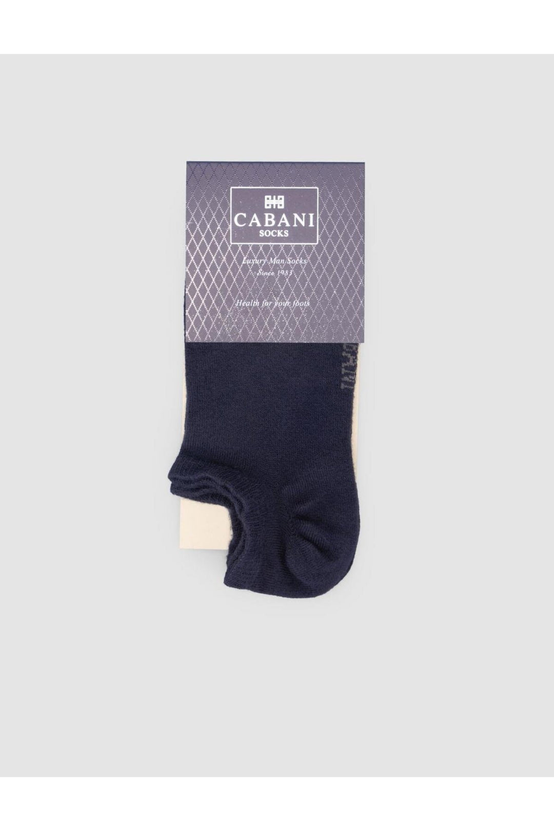 Cabani Shoes Chaussettes de sneaker pour homme en bambou Bleu marine - Bleu marine