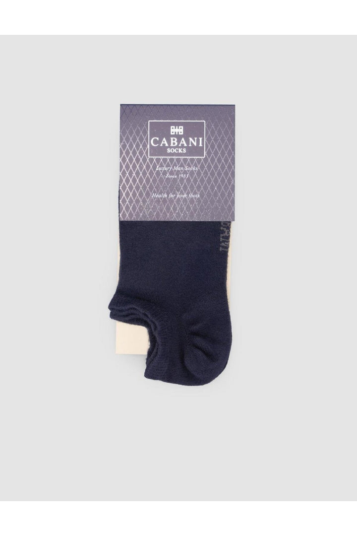 Cabani Shoes Chaussettes de sneaker pour homme en bambou Bleu marine - Bleu marine