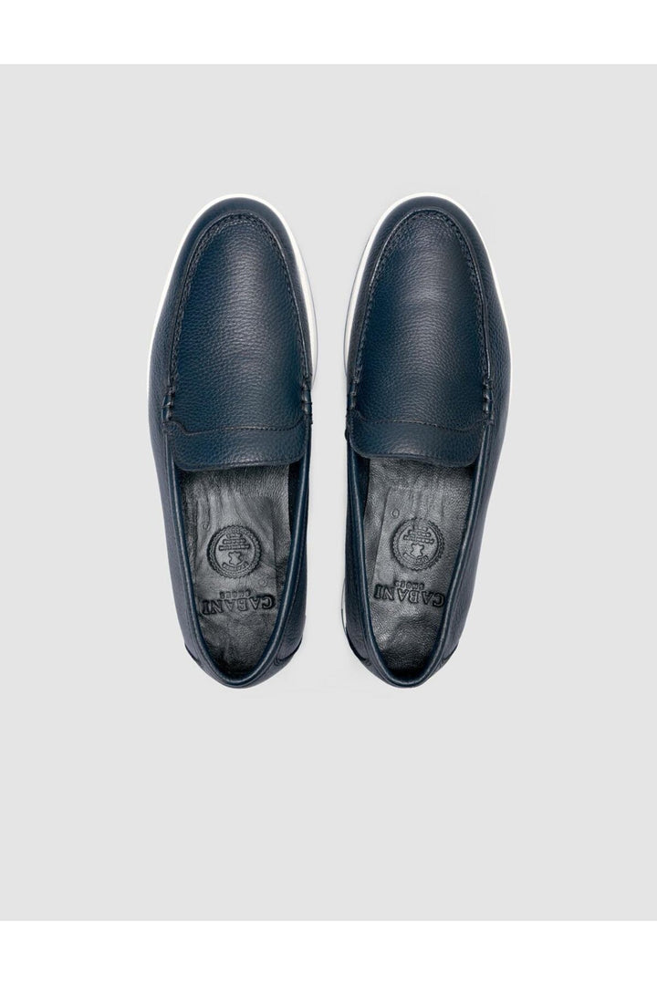 Cabani Shoes %100 Cuir Véritable Mocassins Pour Hommes Bleu marine - Bleu marine
