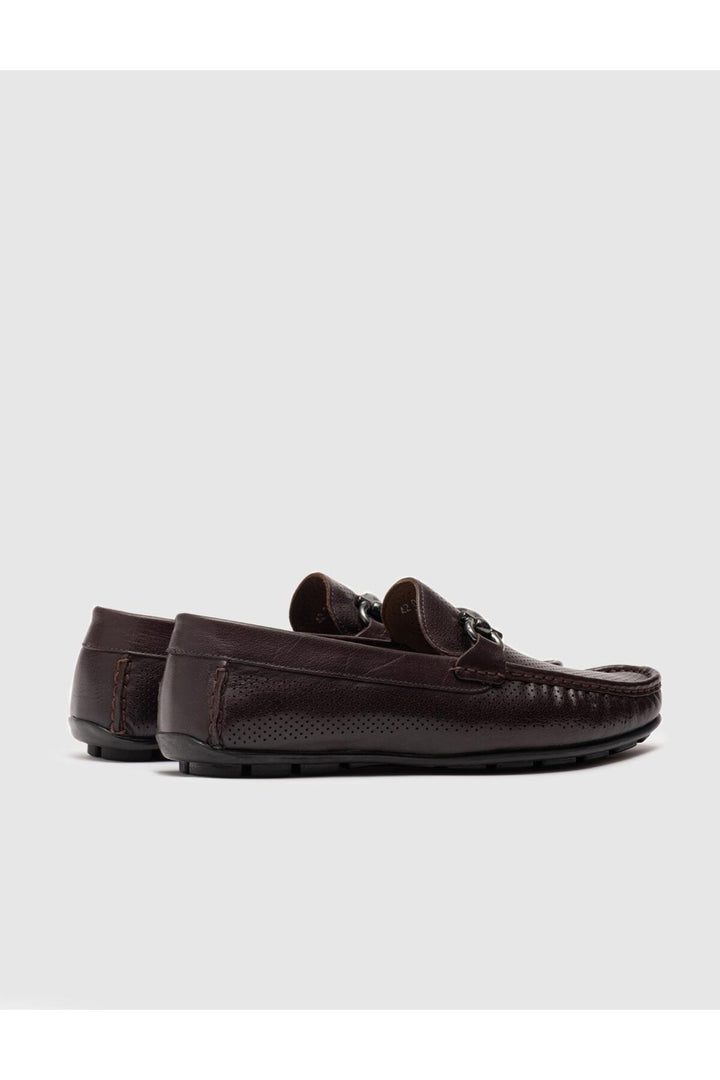 Cabani Shoes Mocassins pour hommes en cuir véritable marron - Marron