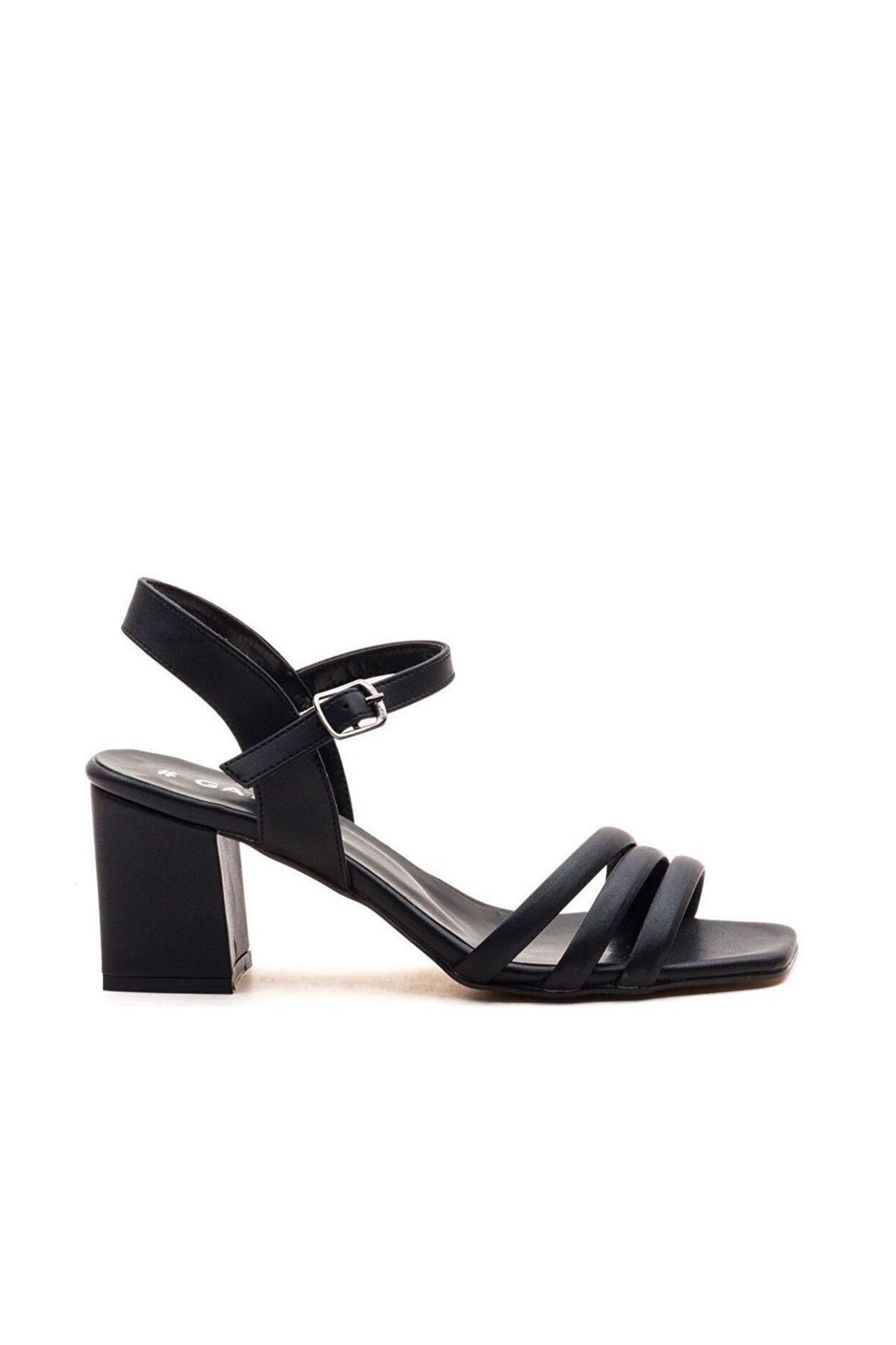 Wavelys Chaussures à talons avec bande pour femmes Sandales Luis Gate Shoes - Noir
