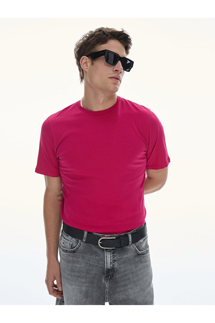 LTB T-shirt violet classique à manches courtes Zero Collar Pressure