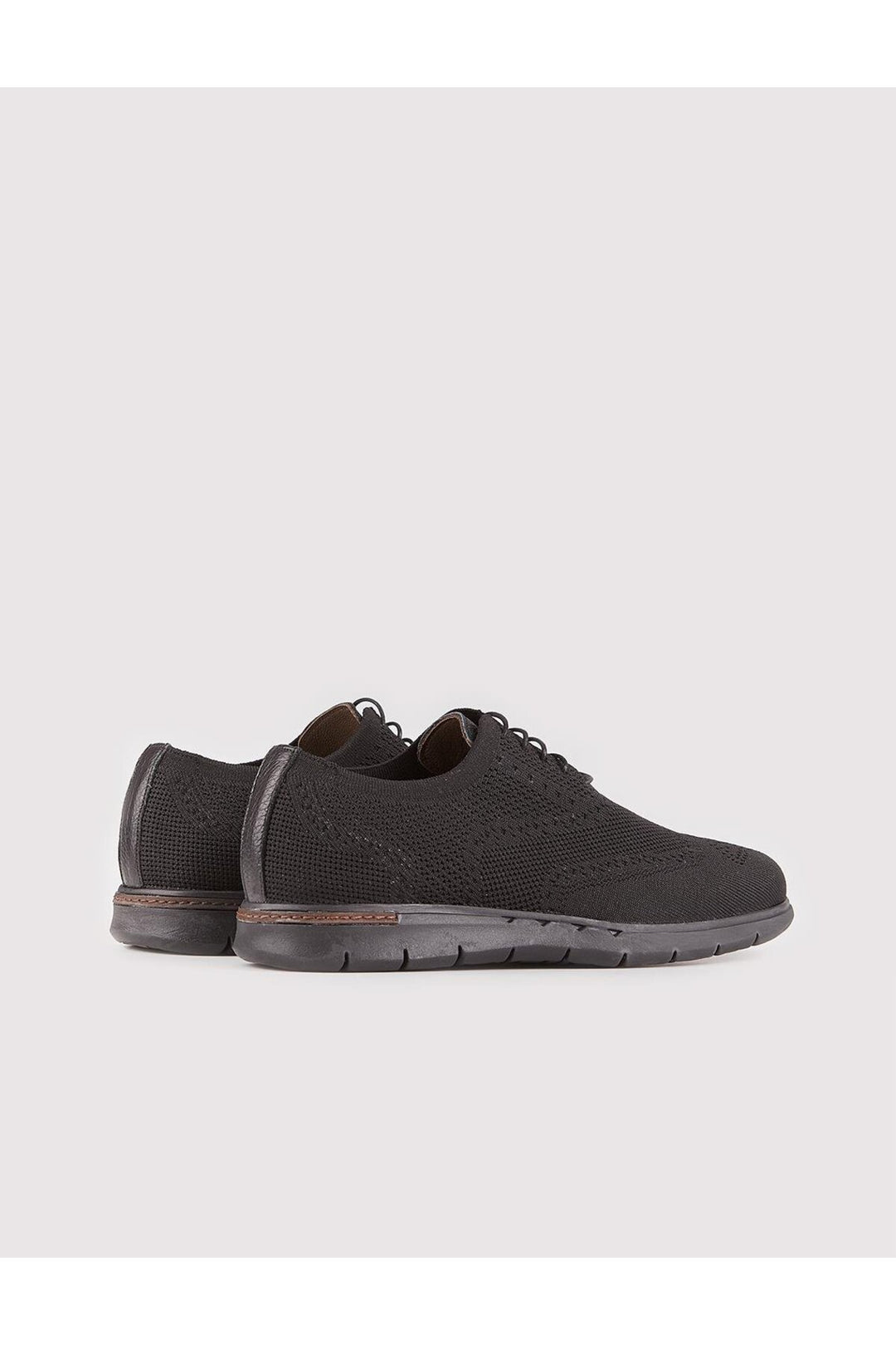 Cabani Shoes Chaussures de ville à lacets pour hommes en tricot noir - Multicolore
