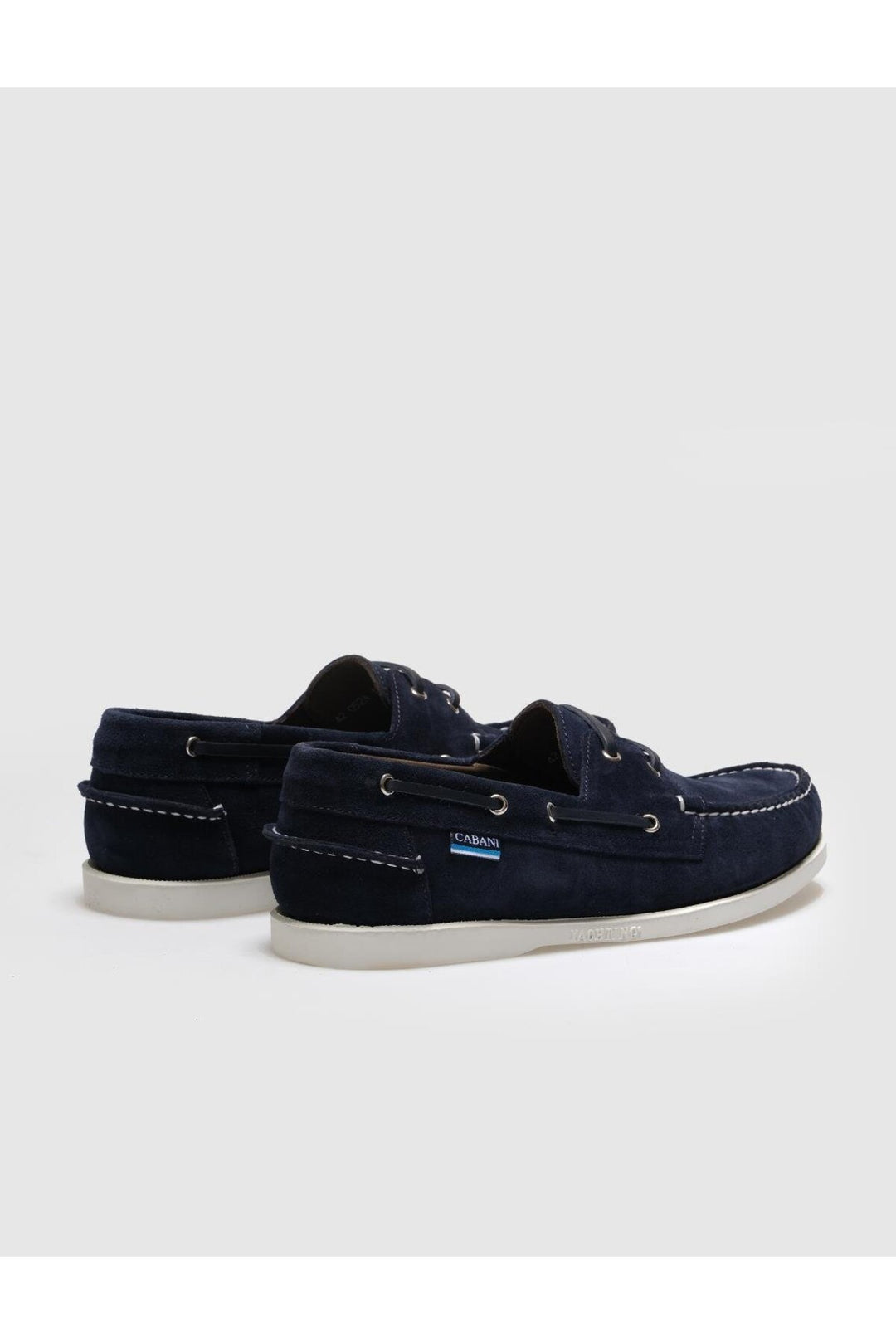 Cabani Shoes Chaussures de ville pour hommes en cuir véritable en suède bleu marine - Bleu marine