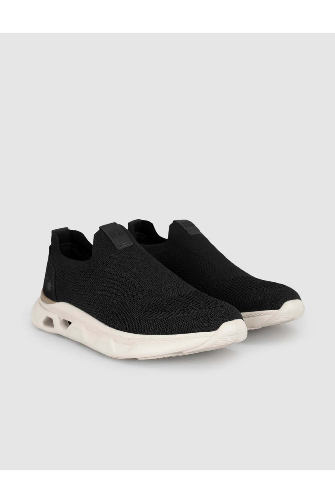 Cabani Shoes Baskets noires pour hommes à semelle haute - Multicolore
