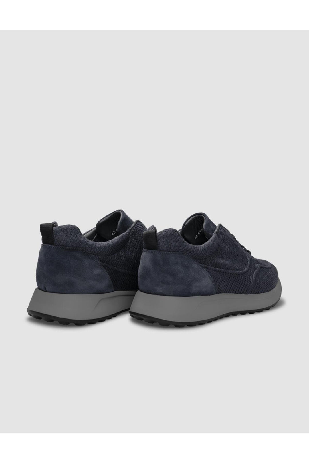 Cabani Shoes Chaussures de sport pour hommes en tricot bleu marine avec lacets. - Bleu marine