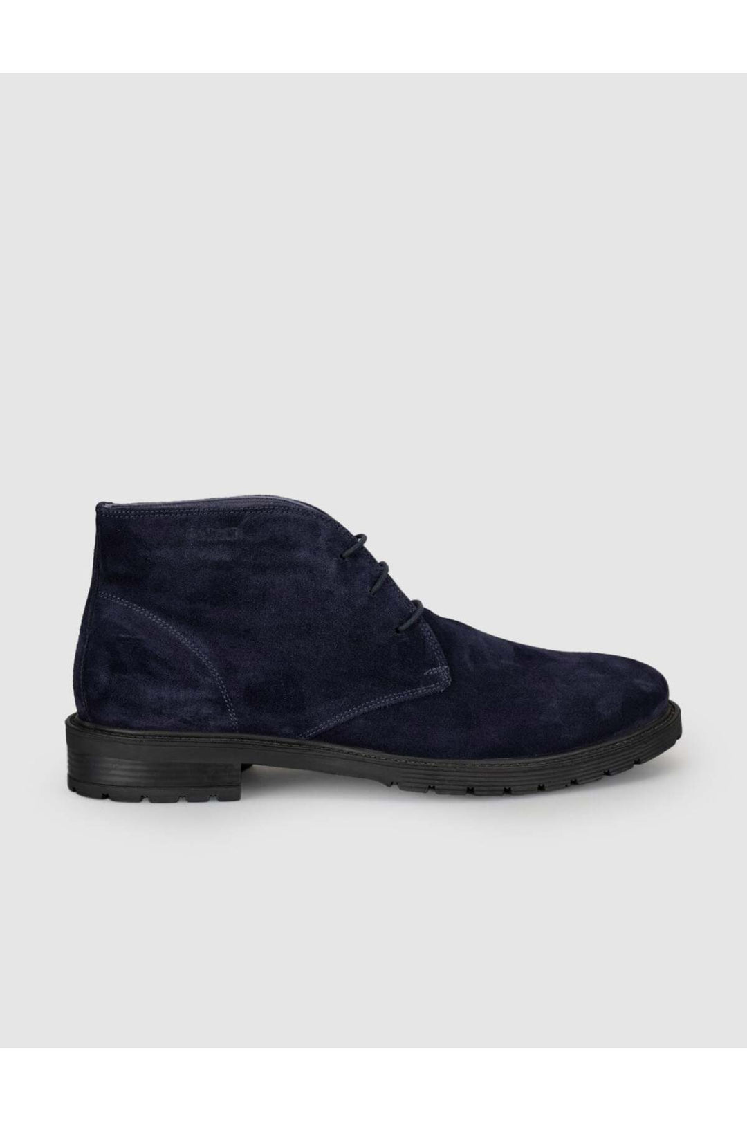 Cabani Shoes Bottines pour hommes en cuir véritable en suède bleu marine à lacets - Bleu marine