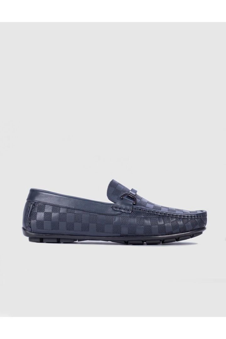Cabani Shoes Mocassins pour hommes en cuir véritable bleu marine - Bleu marine