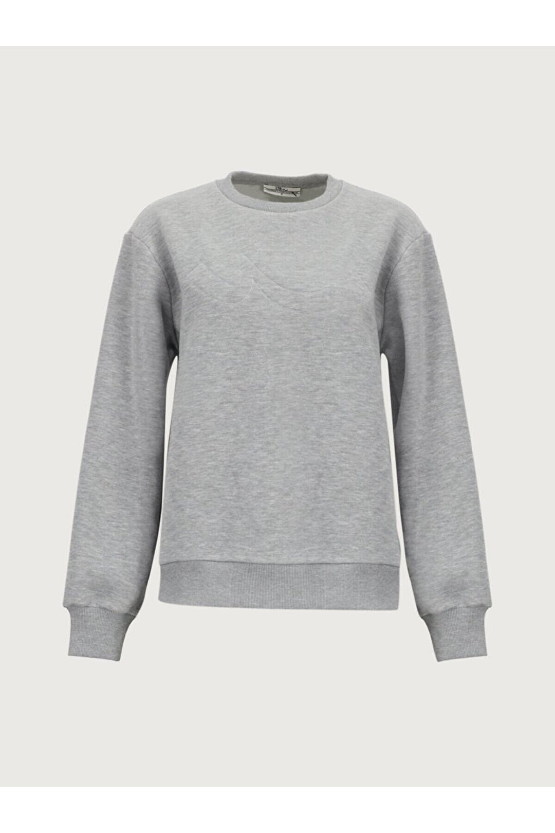 LTB Sweat gris à manches longues et col zéro imprimé