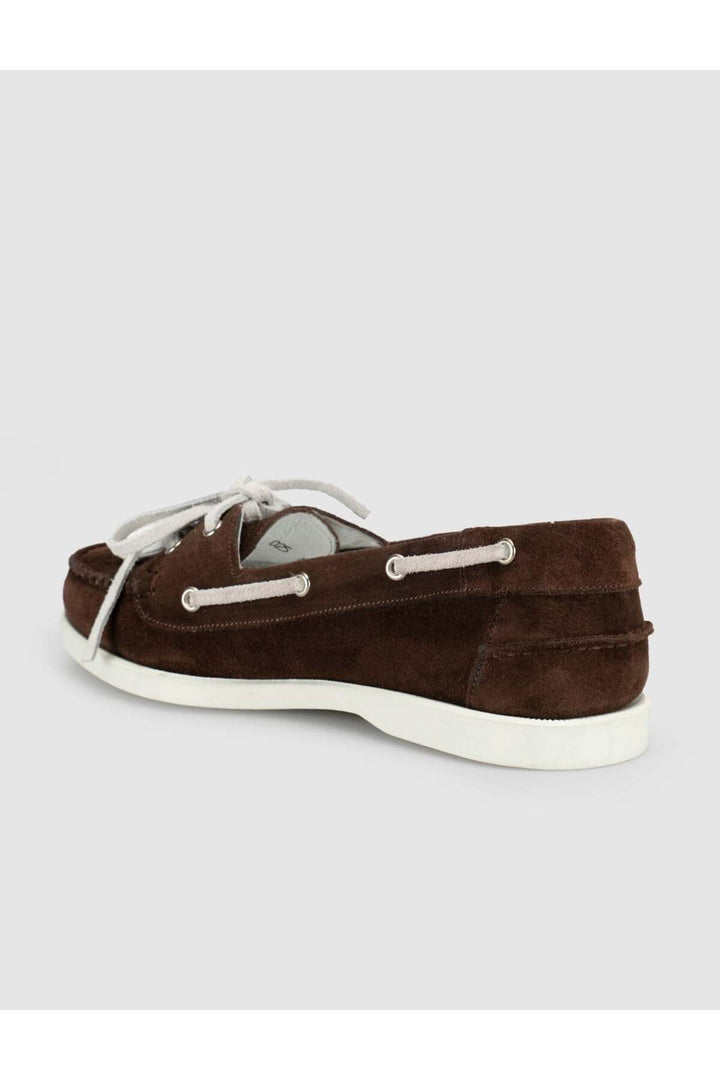 Cabani Shoes Mocassins en cuir véritable marron avec détails - Multicolore