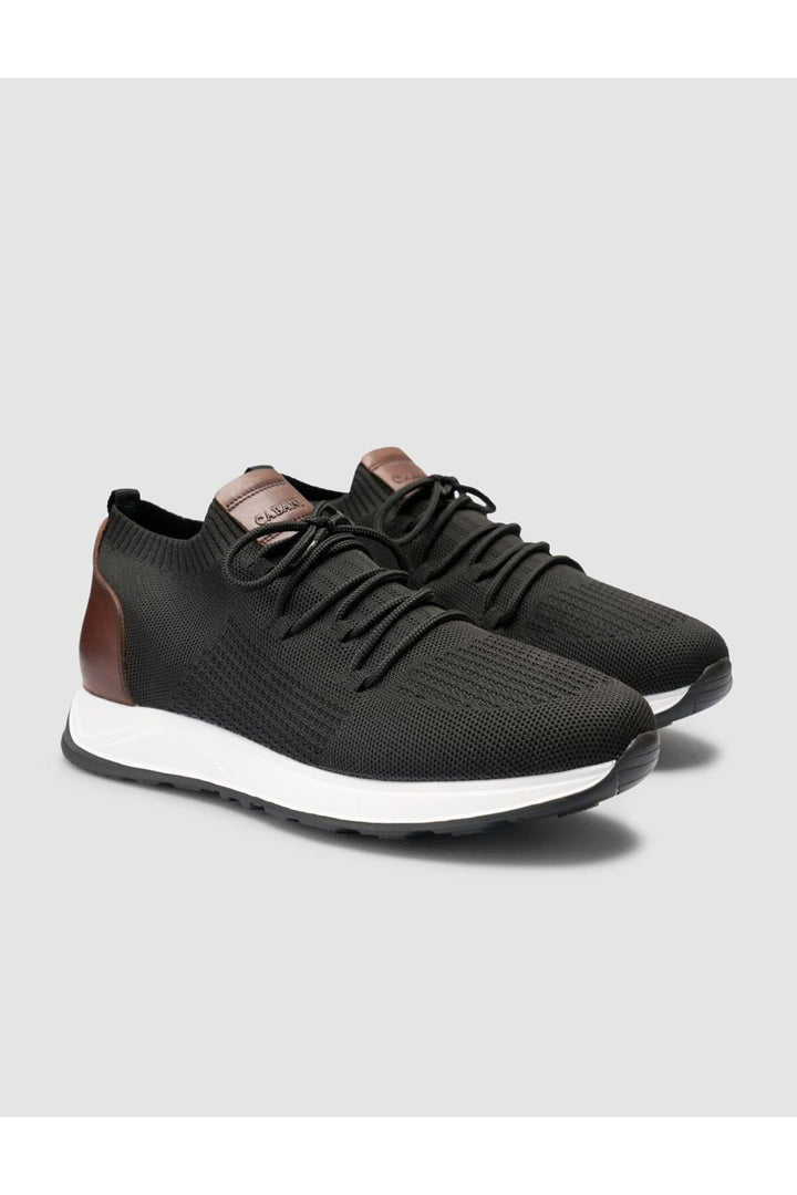 Cabani Shoes Chaussures de sport Napoli pour homme en tricot noir - Noir