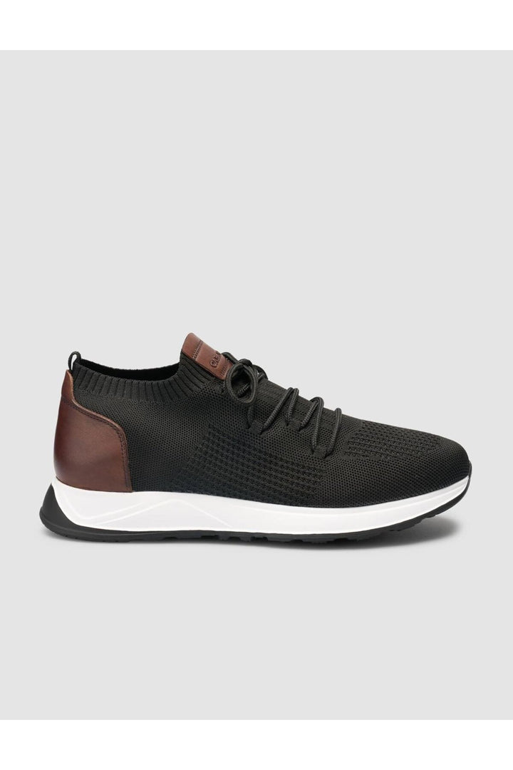 Cabani Shoes Chaussures de sport Napoli pour homme en tricot noir - Noir